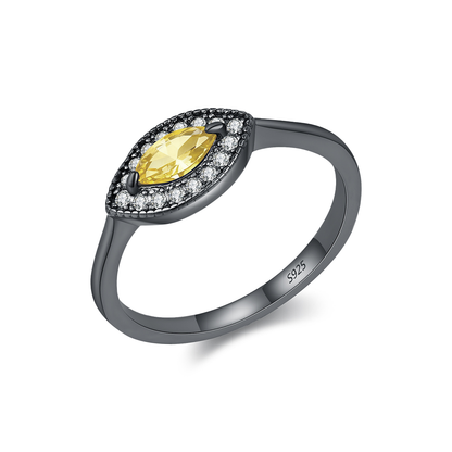 Zodiac Marquise Halo Ring | S925 Sterling Silver