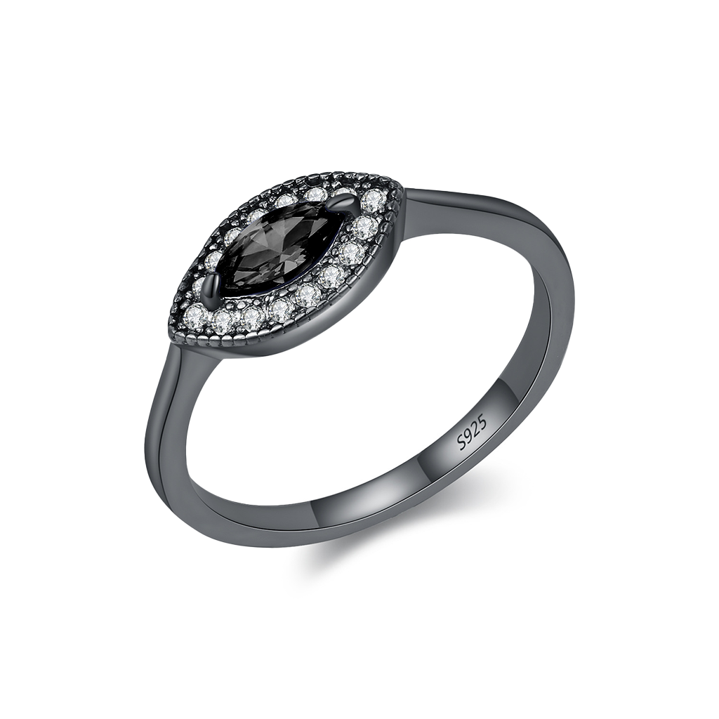 Zodiac Marquise Halo Ring | S925 Sterling Silver