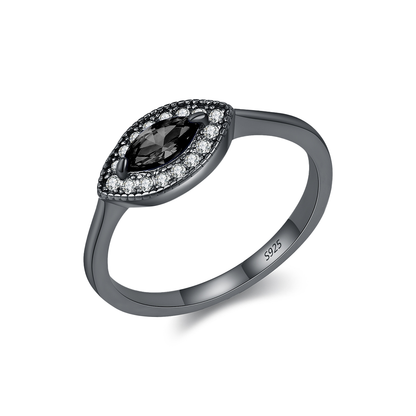 Zodiac Marquise Halo Ring | S925 Sterling Silver