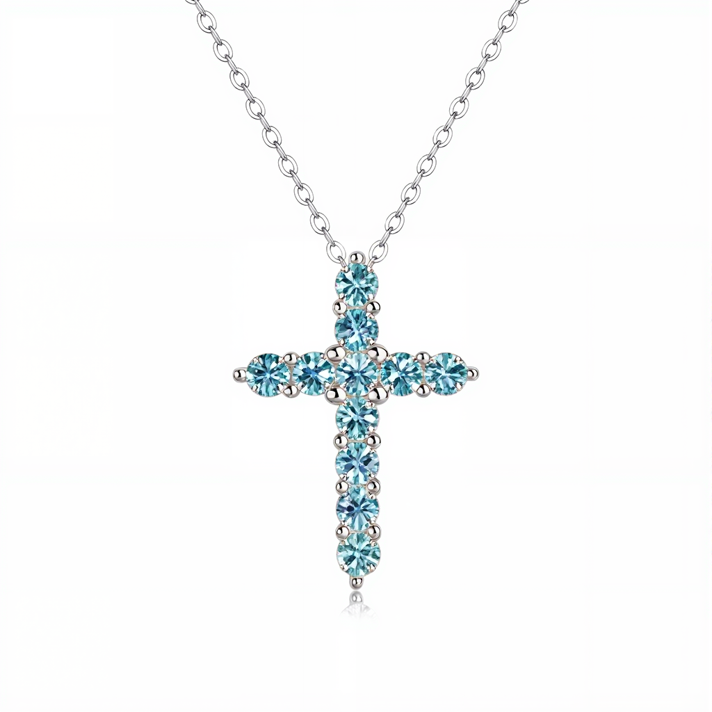 Shining Zodiac Silver Cross Pendant