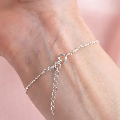 POR AMOR - TE AMO HASTA EL INFINITO Y MÁS ALLÁ PULSERA DE PIEDRA DE NACIMIENTO PERSONALIZADA DE DOBLE CORAZÓN 