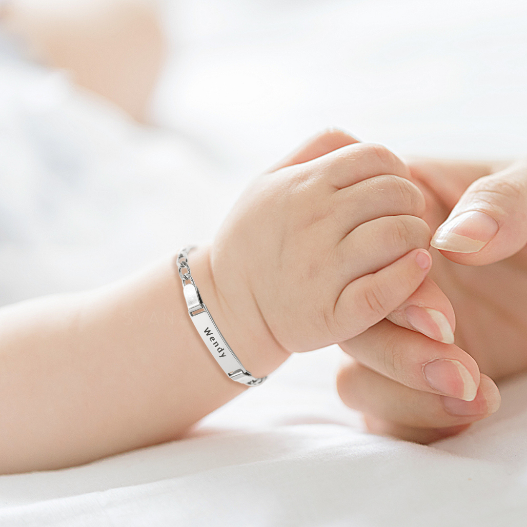 Pulsera personalizada con nombre de bebé