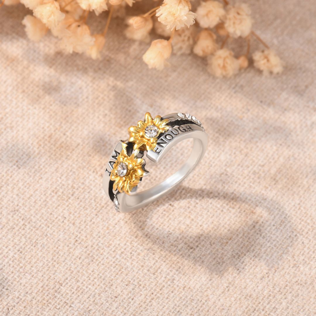 Anillo Girasoles “SOY BASTANTE”