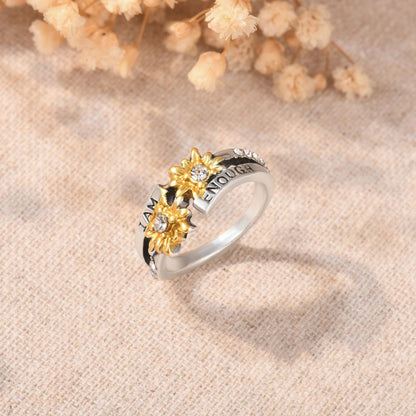 Anillo Girasoles “SOY BASTANTE”