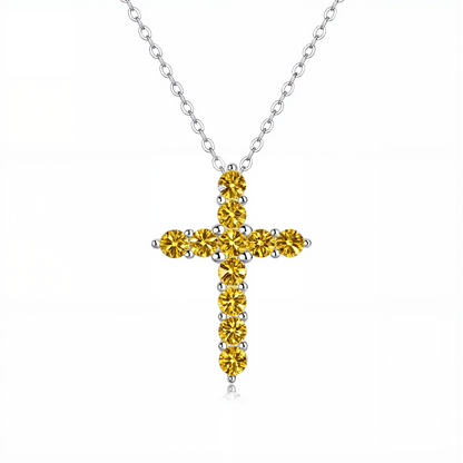 Shining Zodiac Silver Cross Pendant