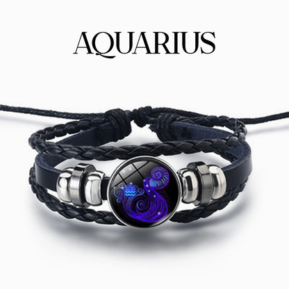 To My Grandson, All Good Things Come Beyond Compare Zodiac Spirit Bracelet