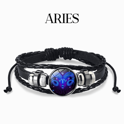 To My Grandson, All Good Things Come Beyond Compare Zodiac Spirit Bracelet