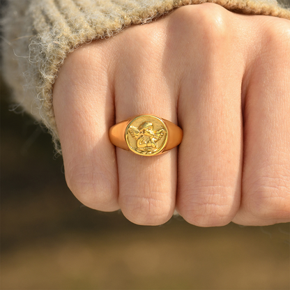 An Angel for My Friend Gold Angel Ring