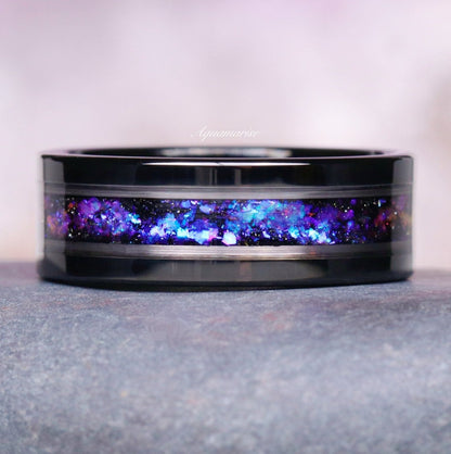 Orion Nebula™ Wedding Band- 8MM Black Tungsten