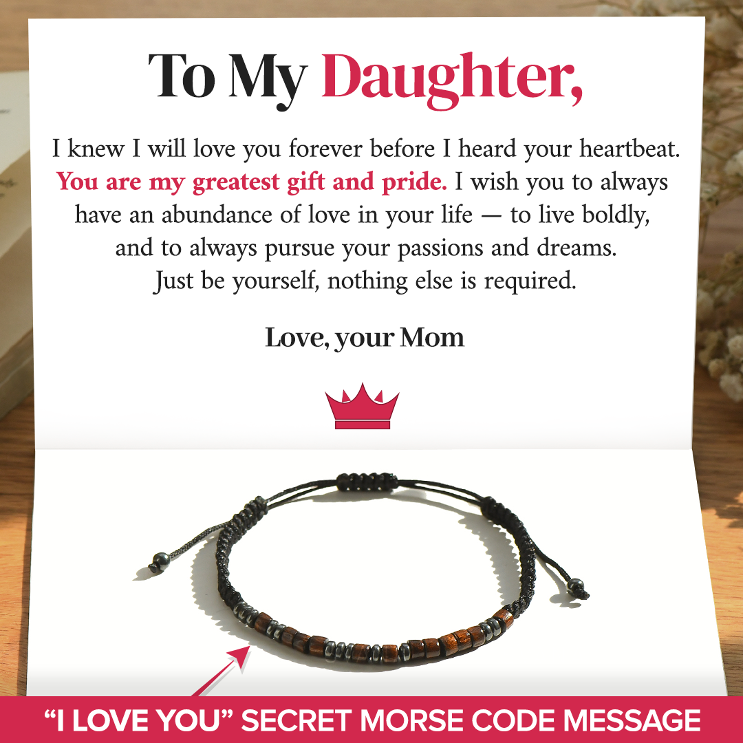 Para mi hija, eres mi mejor regalo Pulsera con código Morse