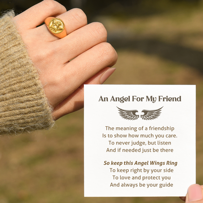 An Angel for My Friend Gold Angel Ring