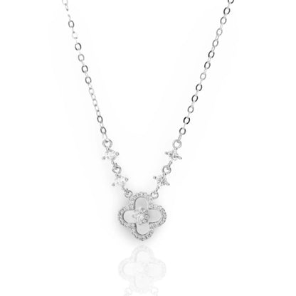 Sakura Silver Bloom Diamond Set