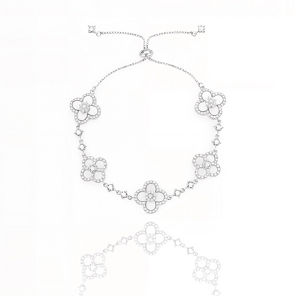 Sakura Silver Bloom Diamond Set