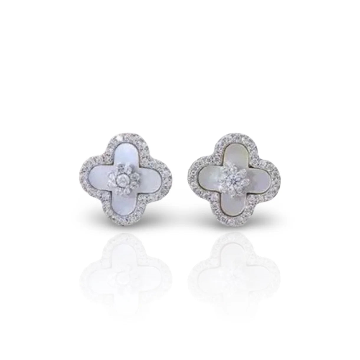Sakura Silver Bloom Diamond Set