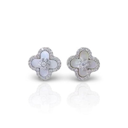 Sakura Silver Bloom Diamond Set