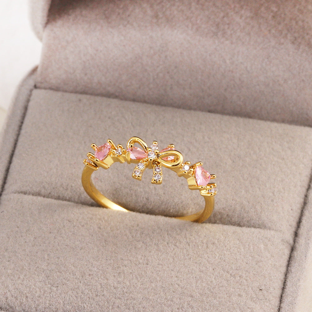 Sweet Bow  Earrings & Ring Set