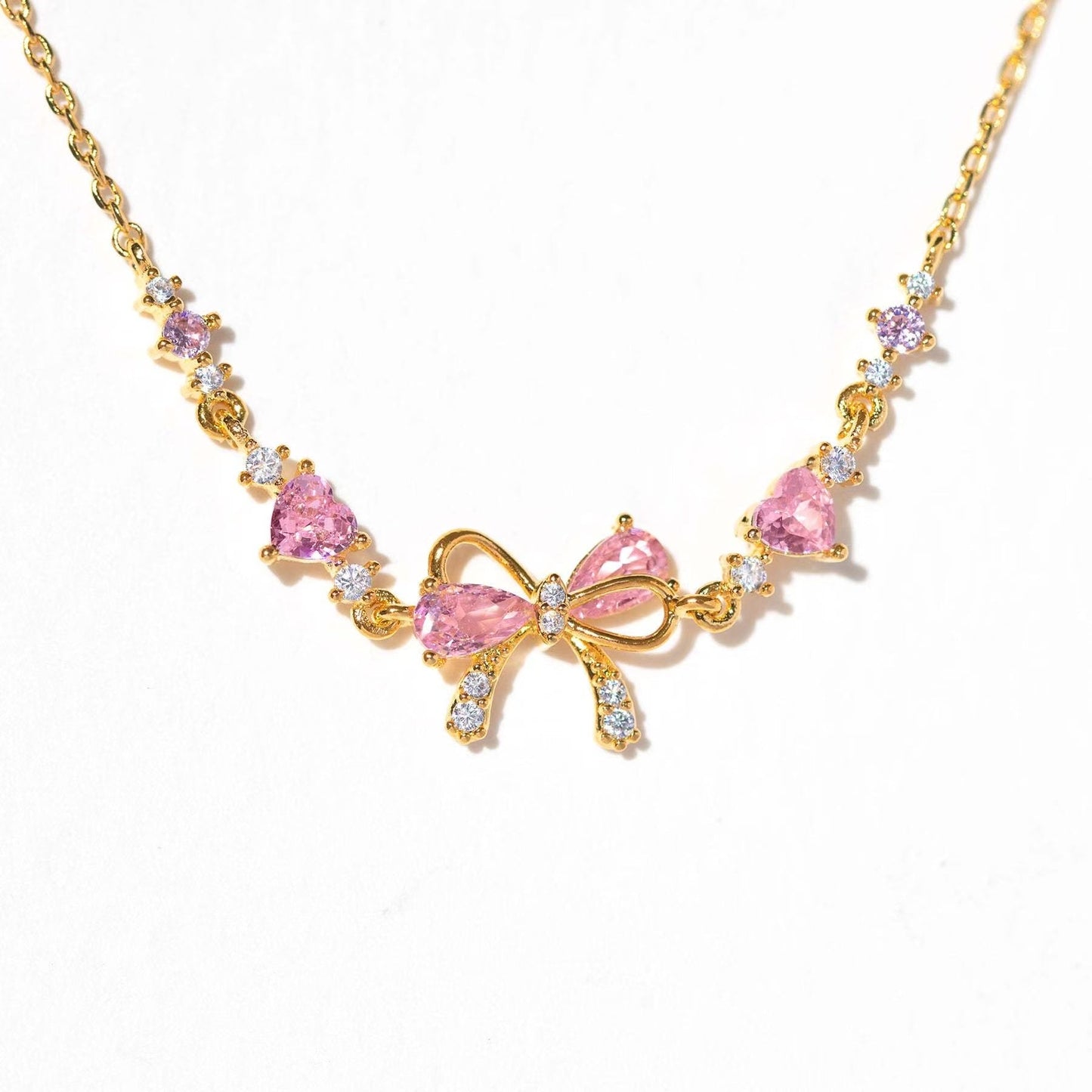 Sweet Bow Sparkle Necklace