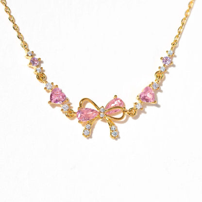 Sweet Bow Sparkle Necklace