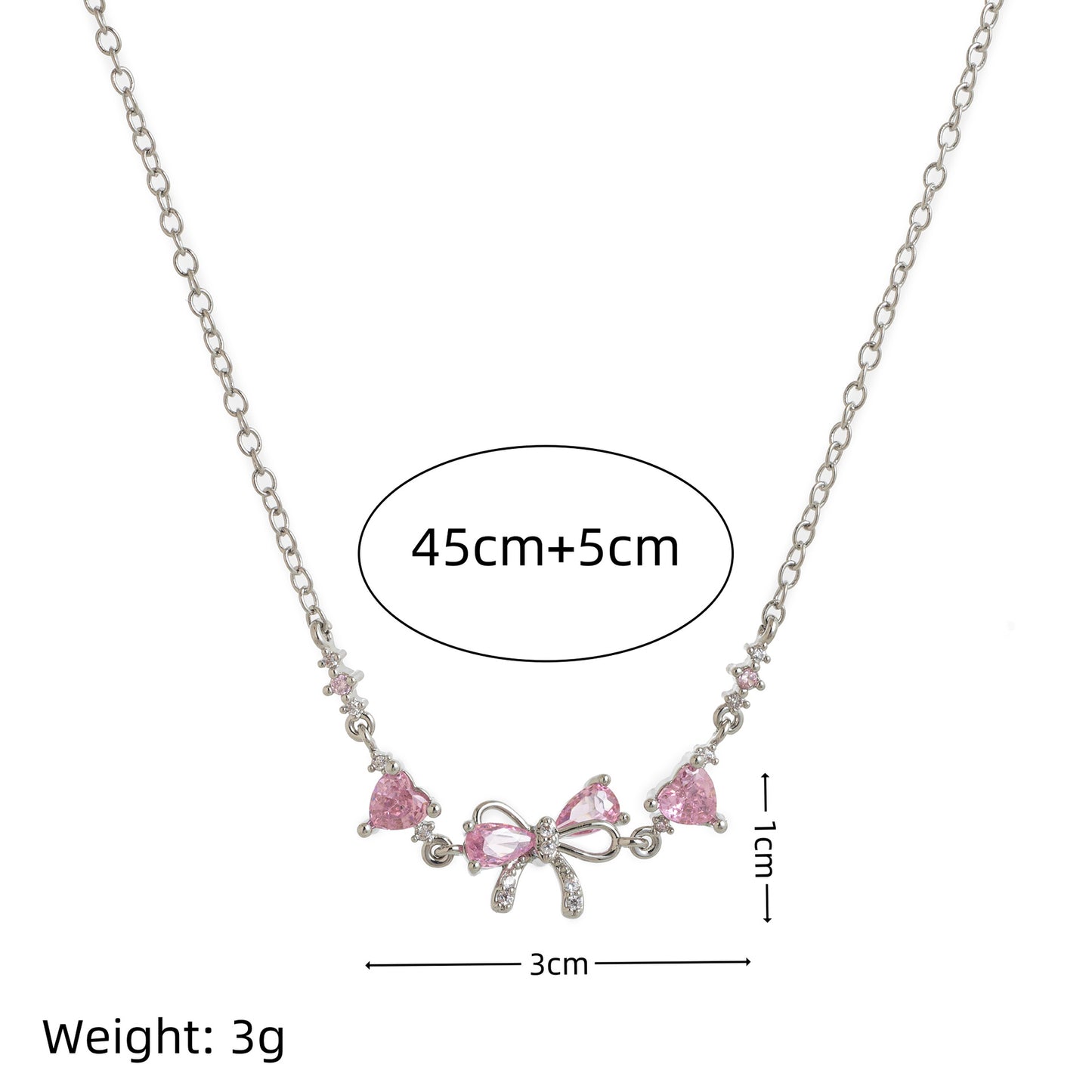 Sweet Bow Sparkle Necklace