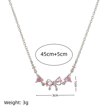 Sweet Bow Sparkle Necklace