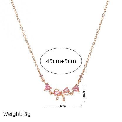 Sweet Bow Sparkle Necklace