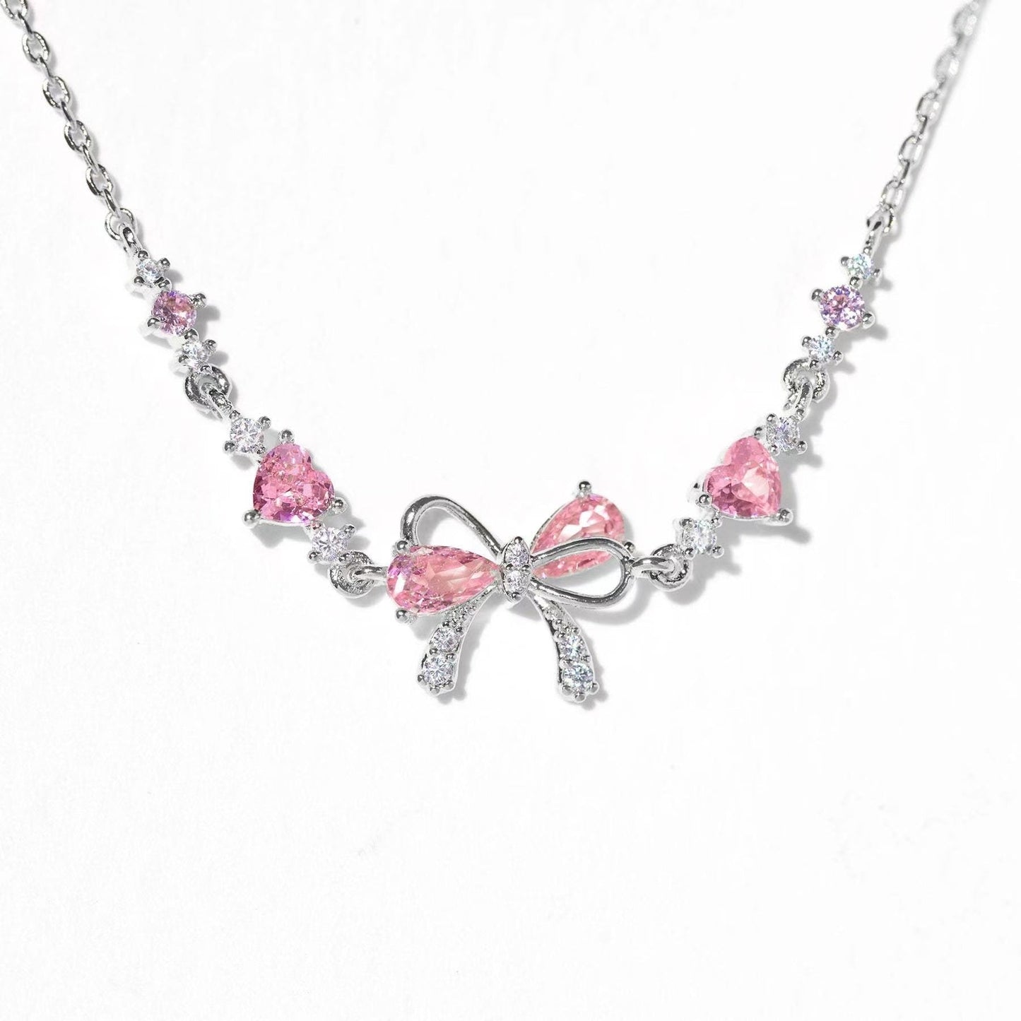 Sweet Bow Sparkle Necklace