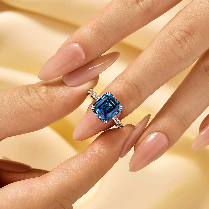 Honorable 4.5Ct Asscher Cut Engagement Ring Travel Ring