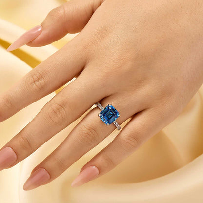 Honorable 4.5Ct Asscher Cut Engagement Ring Travel Ring