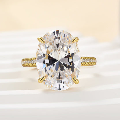 Exclusive Oval Cut Simulated Diamond Engagement Ring