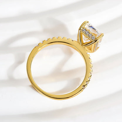 3.5Ct Elegant Radiant Cut Engagement Ring For Women In Sterling Silver