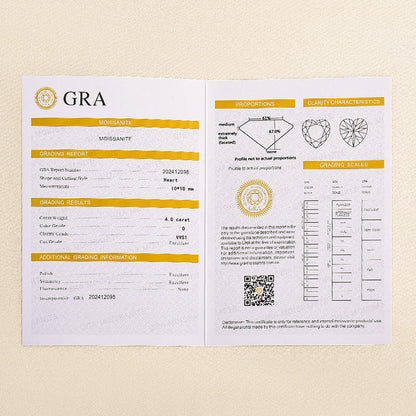 Moissanite Elegant 4.0 Carat Heart Cut Engagement Ring In Sterling Silver