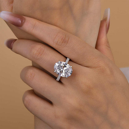 Exclusive Oval Cut Simulated Diamond Engagement Ring