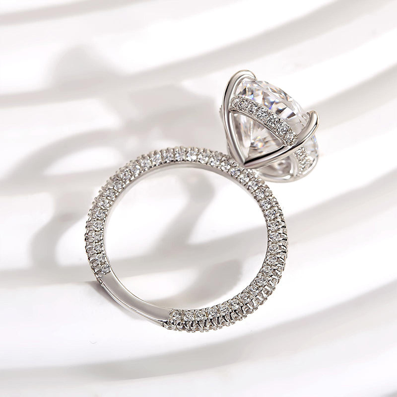 Exclusive Oval Cut Simulated Diamond Engagement Ring
