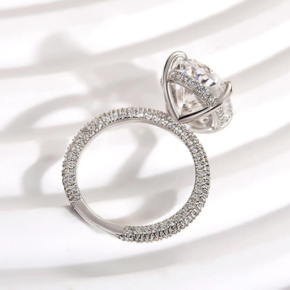 Exclusive Oval Cut Simulated Diamond Engagement Ring