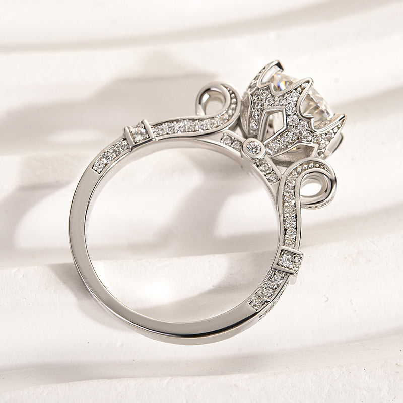 Moissanite 2.0 Carat Engagement Ring Promise Ring For Women