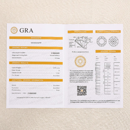 Moissanite 2.0 Carat Engagement Ring Promise Ring For Women