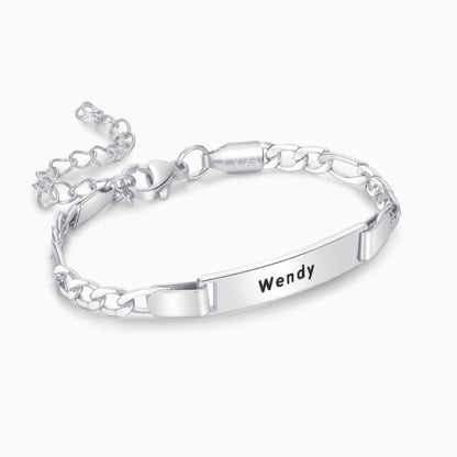 Para mi hija, siempre estaré contigo pulsera personalizada con nombre de bebé