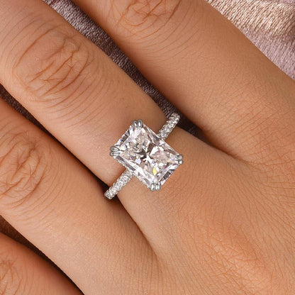 Elegant 4.5Ct Radiant Cut Engagement Ring Promise Ring For Her