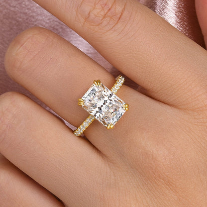 Elegant 4.5Ct Radiant Cut Engagement Ring Promise Ring For Her