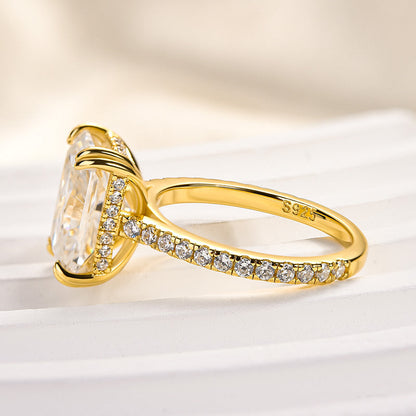 Elegant 4.5Ct Radiant Cut Engagement Ring Promise Ring For Her