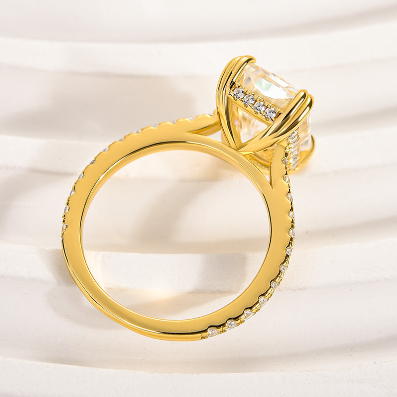 Elegant 4.5Ct Radiant Cut Engagement Ring Promise Ring For Her