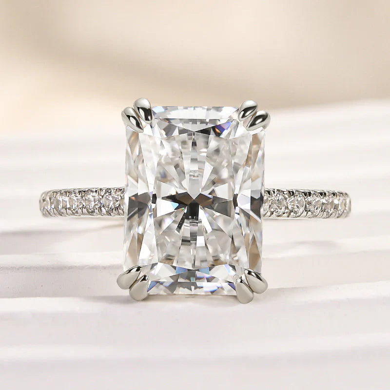 Elegant 4.5Ct Radiant Cut Engagement Ring Promise Ring For Her