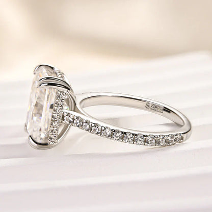 Elegant 4.5Ct Radiant Cut Engagement Ring Promise Ring For Her