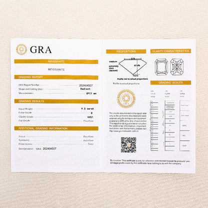 Elegant 4.5Ct Radiant Cut Engagement Ring Promise Ring For Her