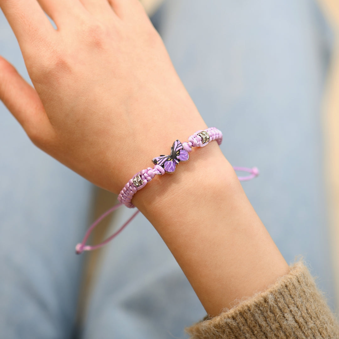 Until We Meet Again Butterfly Charm Bracelet