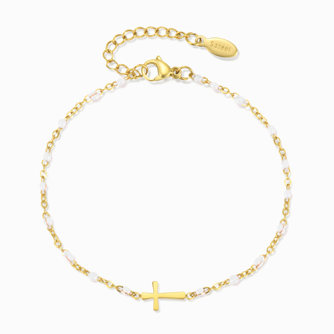 To My Daughter & Granddaughter, Pray Through It Cross Bracelet + Ring Bundle