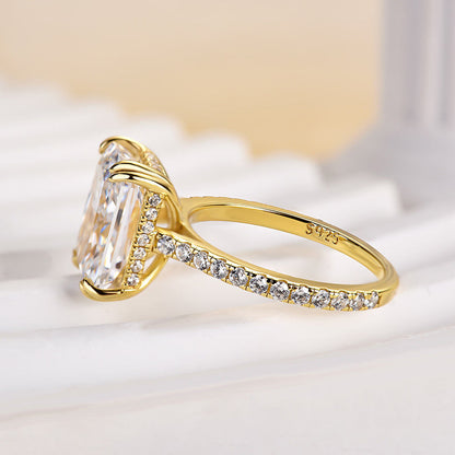 Elegant 4.5Ct Radiant Cut Engagement Ring Promise Ring For Her