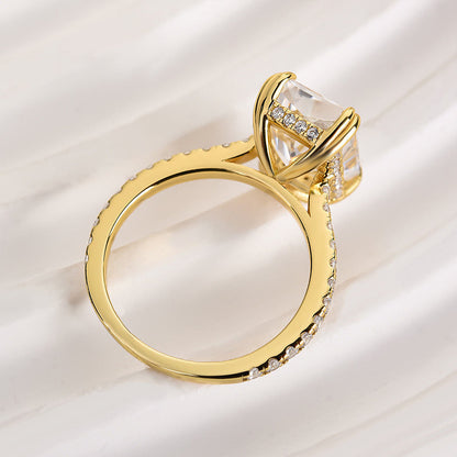 Elegant 4.5Ct Radiant Cut Engagement Ring Promise Ring For Her