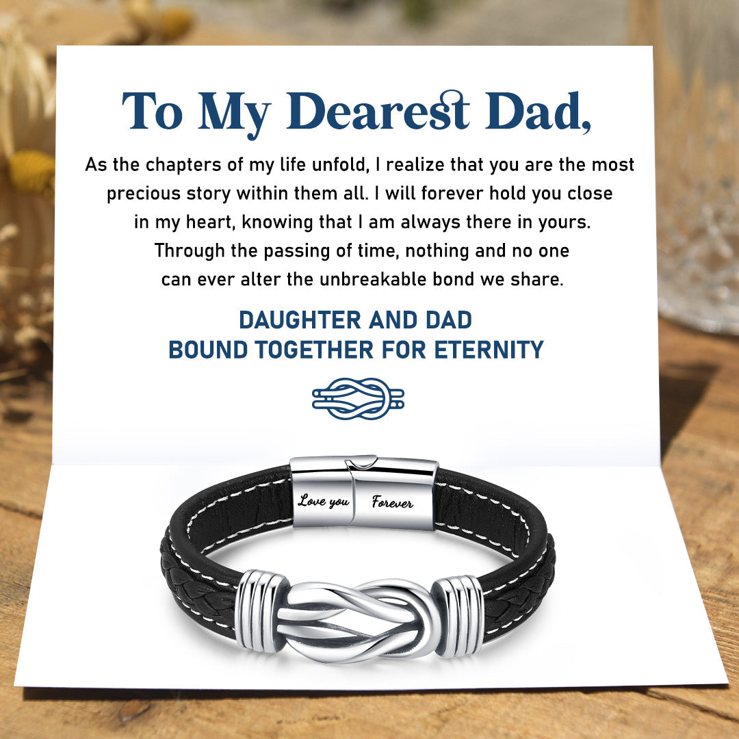 Daughter and Dad "Bound Together For Eternity" Bracelet