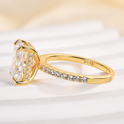 3.5Ct Elegant Radiant Cut Engagement Ring For Women In Sterling Silver